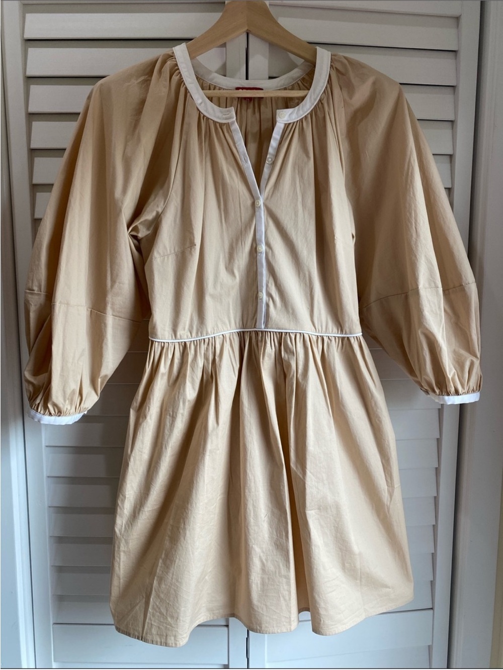 STAUD Demi beige croton dress size M